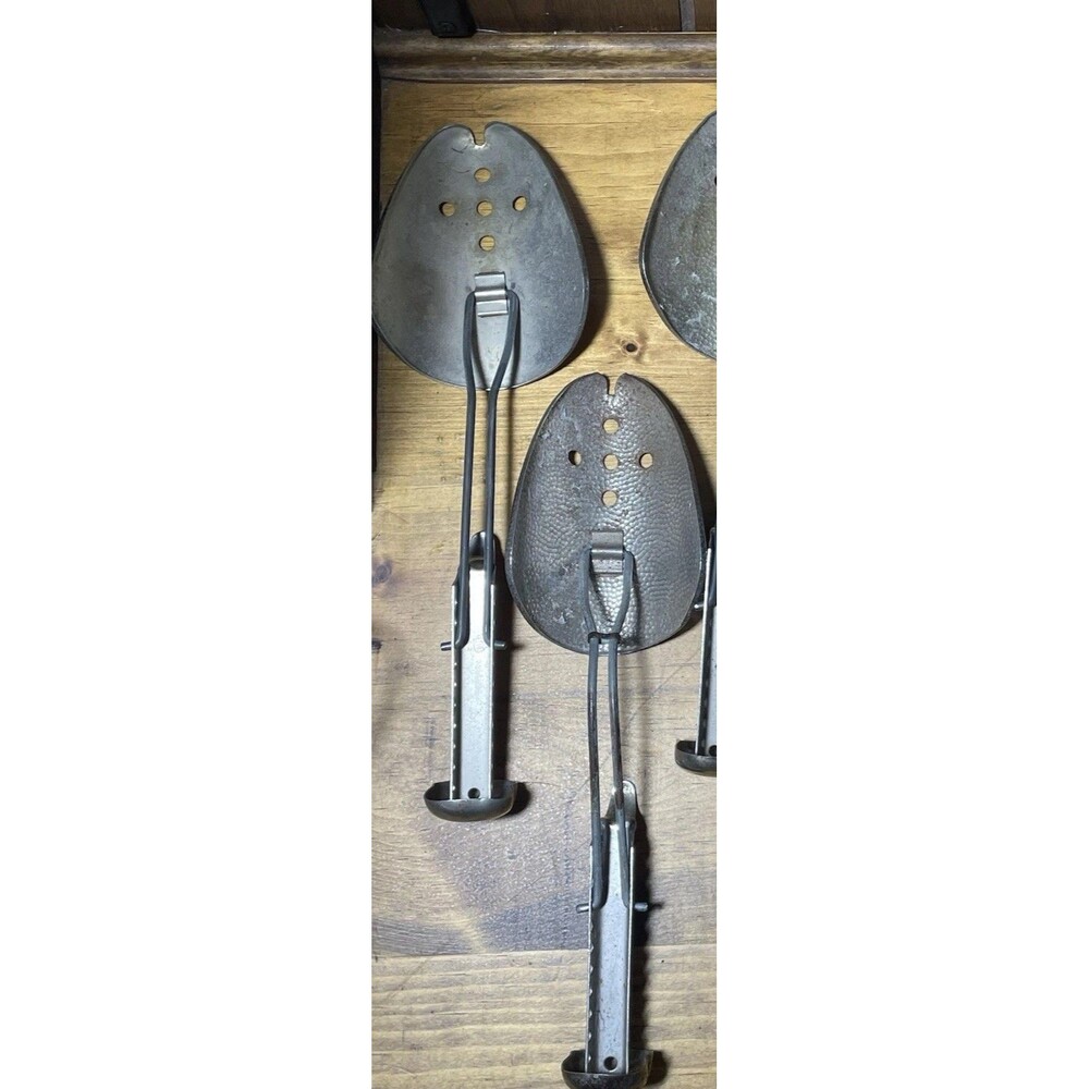 ONE PAIR OF 1950s USA Vintage EKCO Hammered Metal Shoe Trees Shaper Stretcher